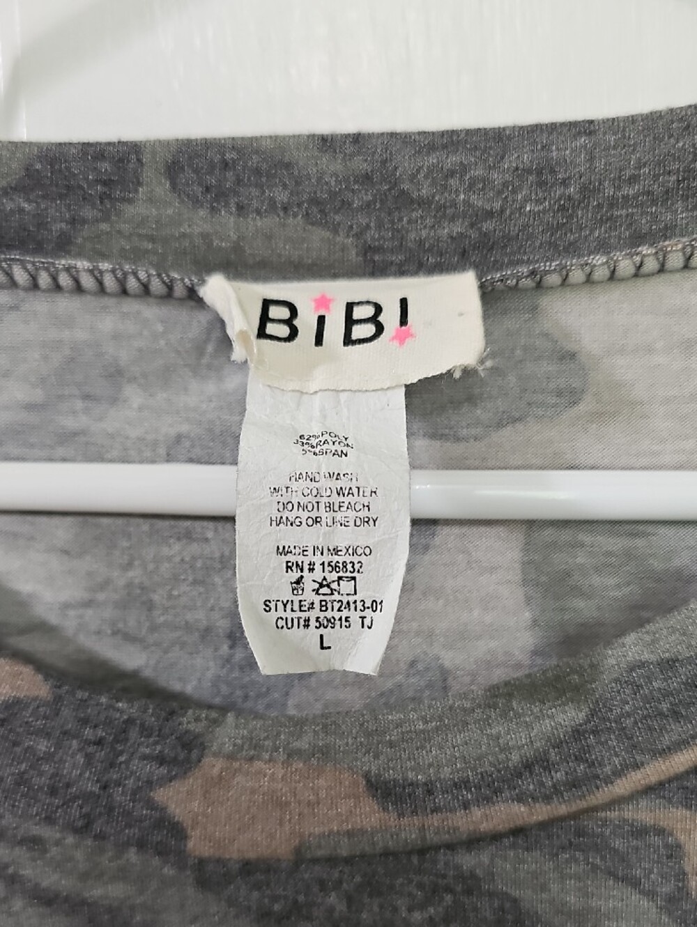 BiBi Olive & Gray Camo Ruffle Tank - Picture 2 of 8